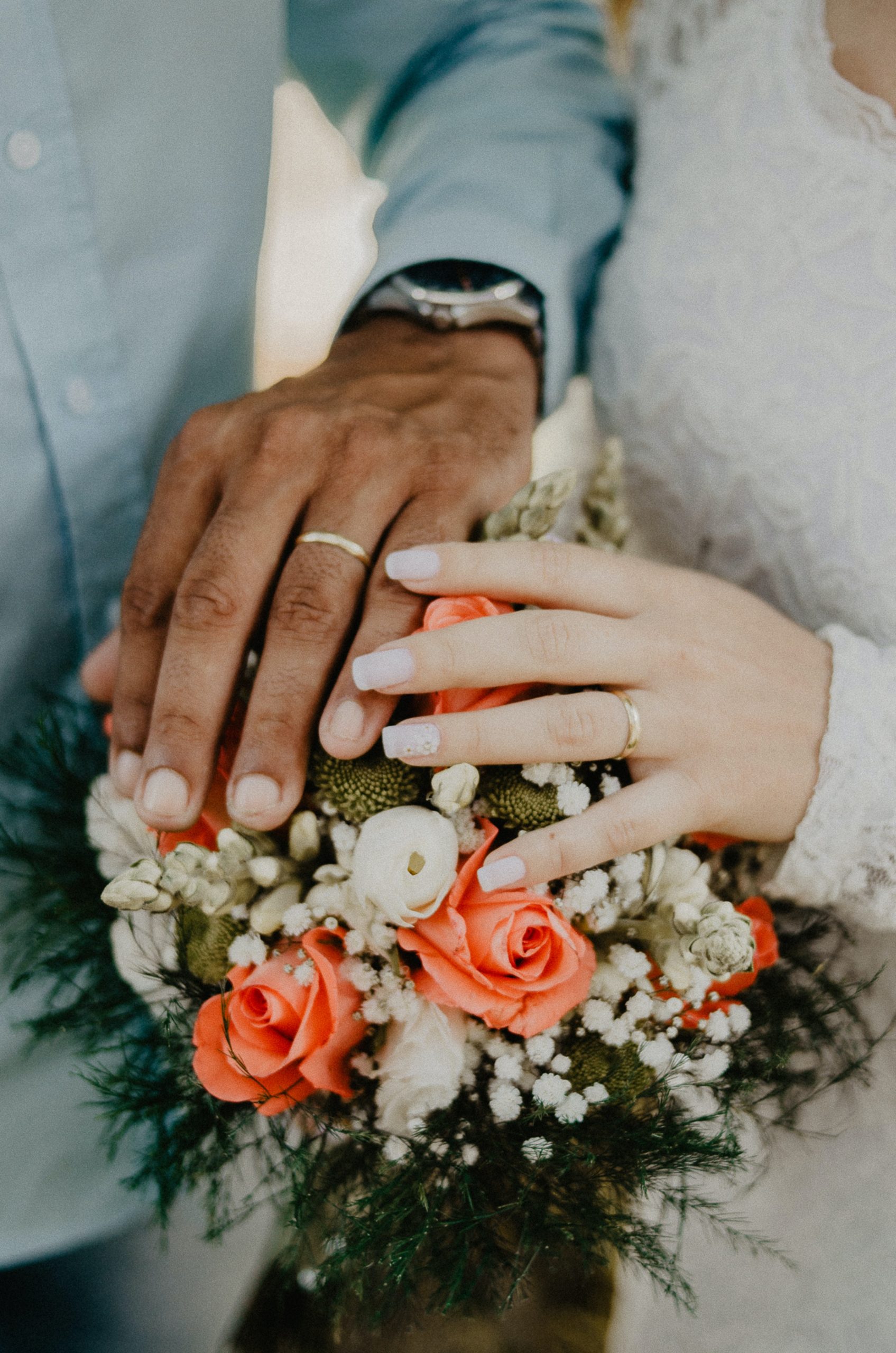 Hands of Wedding Couple 